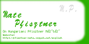 mate pfisztner business card